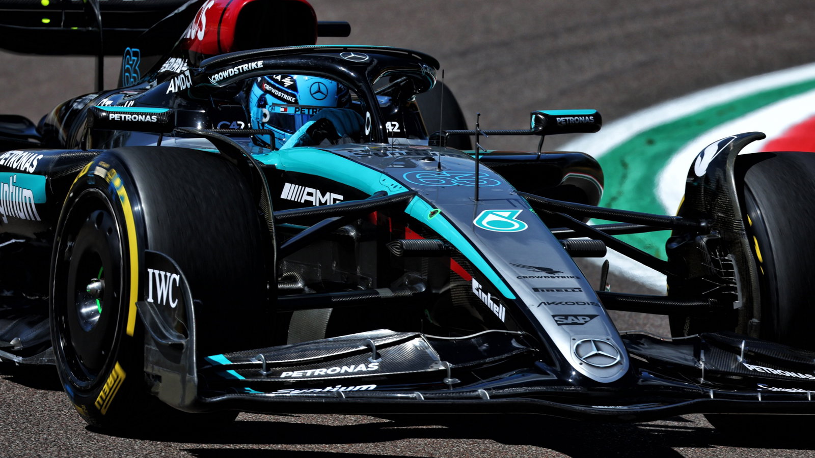 George Russell (GBR) Mercedes AMG F1 W15. Formula 1 World Championship, Rd 7, Emilia Romagna Grand Prix, Imola, Italy,