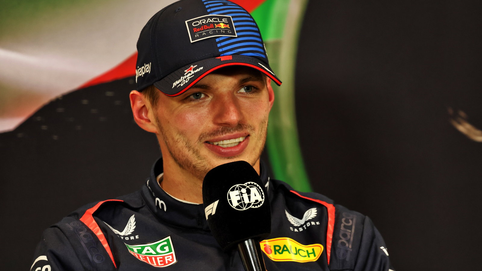 Max Verstappen (NLD) Red Bull Racing, in the post qualifying FIA Press Conference. Formula 1 World Championship, Rd 7,