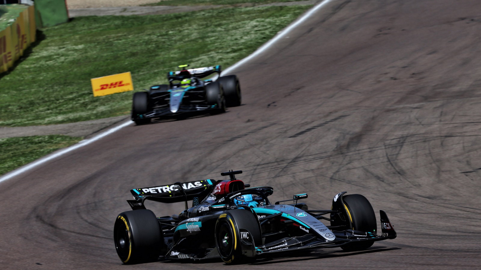 George Russell (GBR) Mercedes AMG F1 W15. Formula 1 World Championship, Rd 7, Emilia Romagna Grand Prix, Imola, Italy,