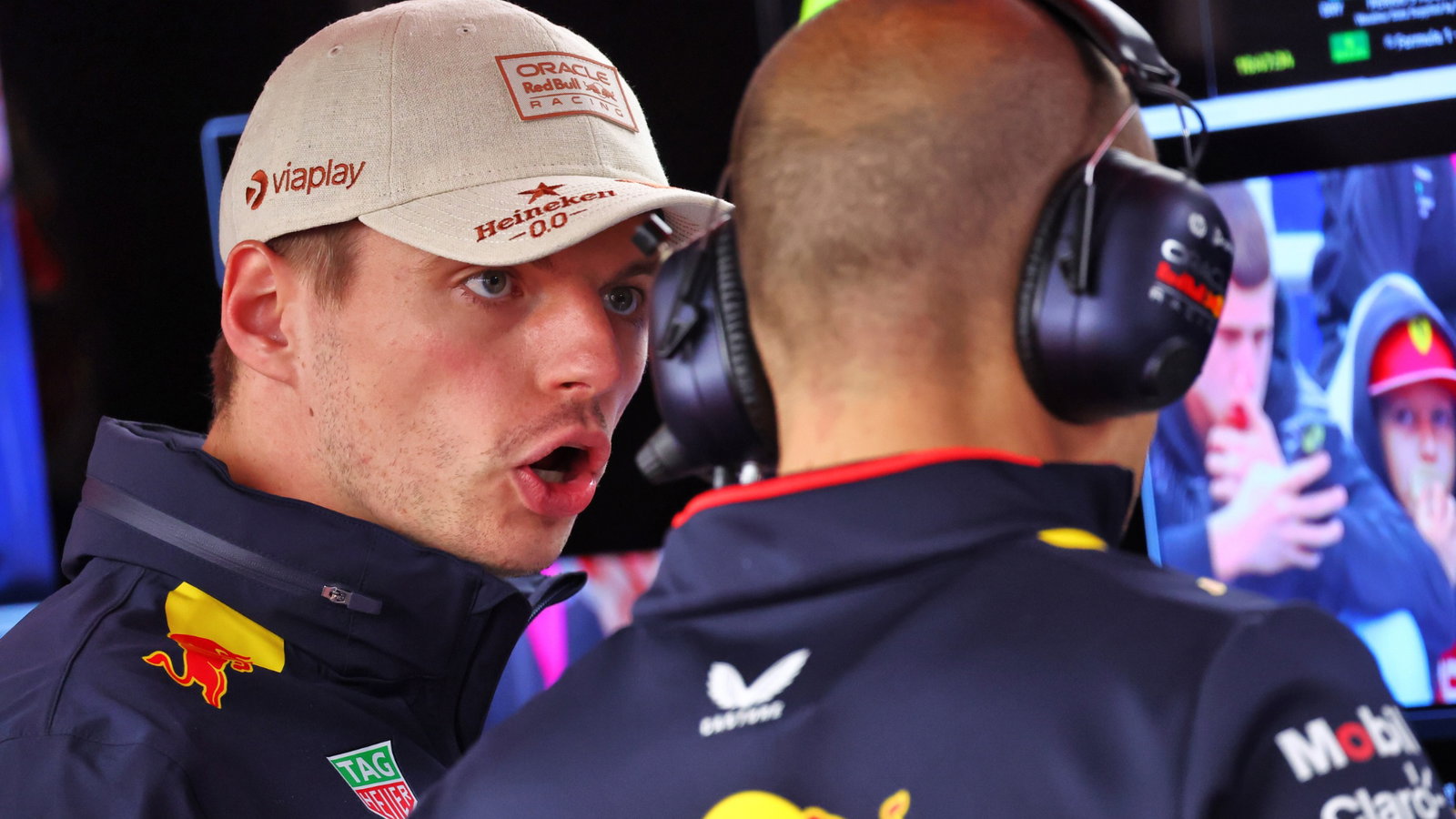 Max Verstappen (NLD) Red Bull Racing with Gianpiero Lambiase (ITA) Red Bull Racing Engineer. Formula 1 World Championship,
