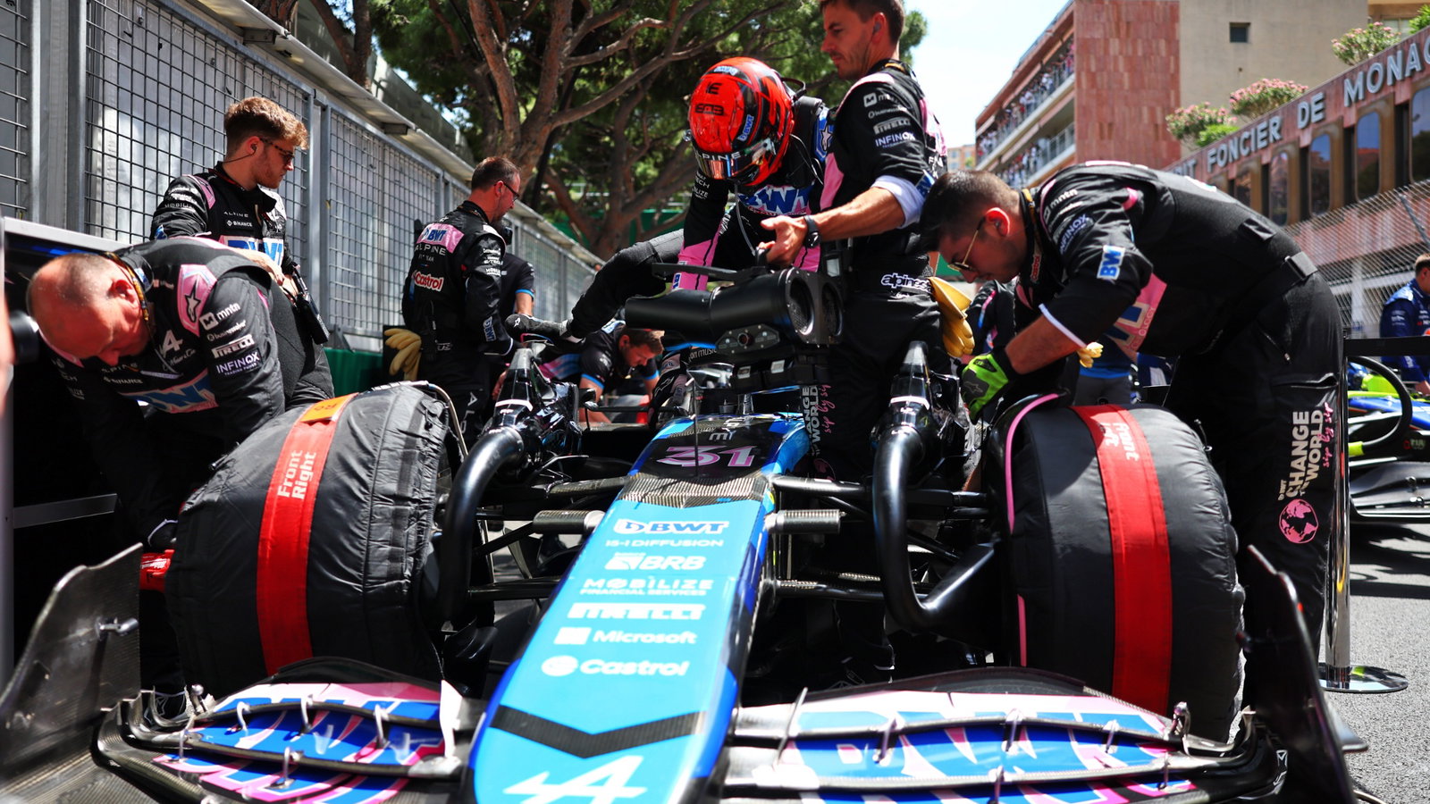 Esteban Ocon (FRA) Alpine F1 Team A524 on the grid. Formula 1 World Championship, Rd 8, Monaco Grand Prix, Monte Carlo,