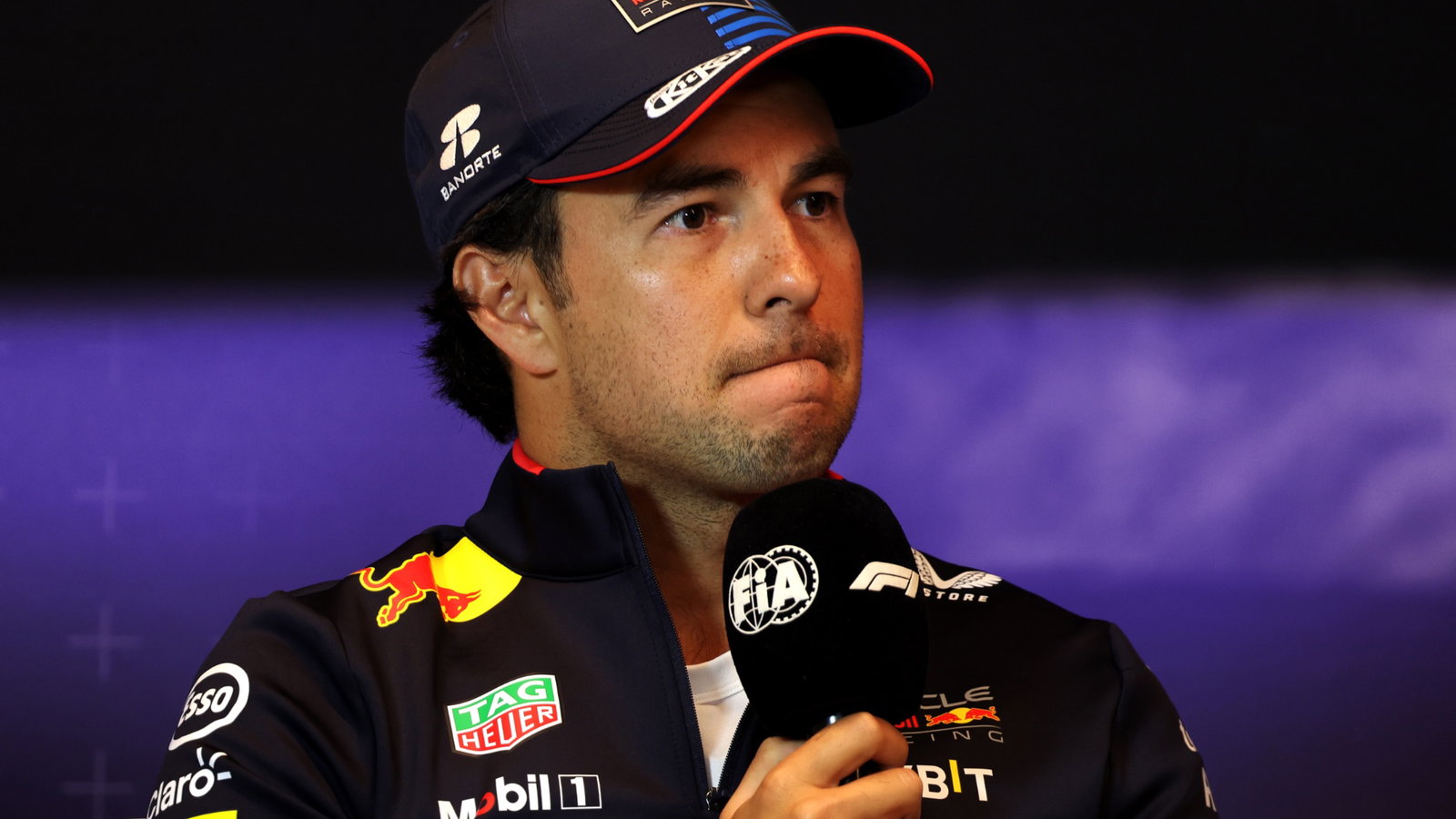 Sergio Perez (MEX) Red Bull Racing in the FIA Press Conference. Formula 1 World Championship, Rd 9, Canadian Grand Prix,