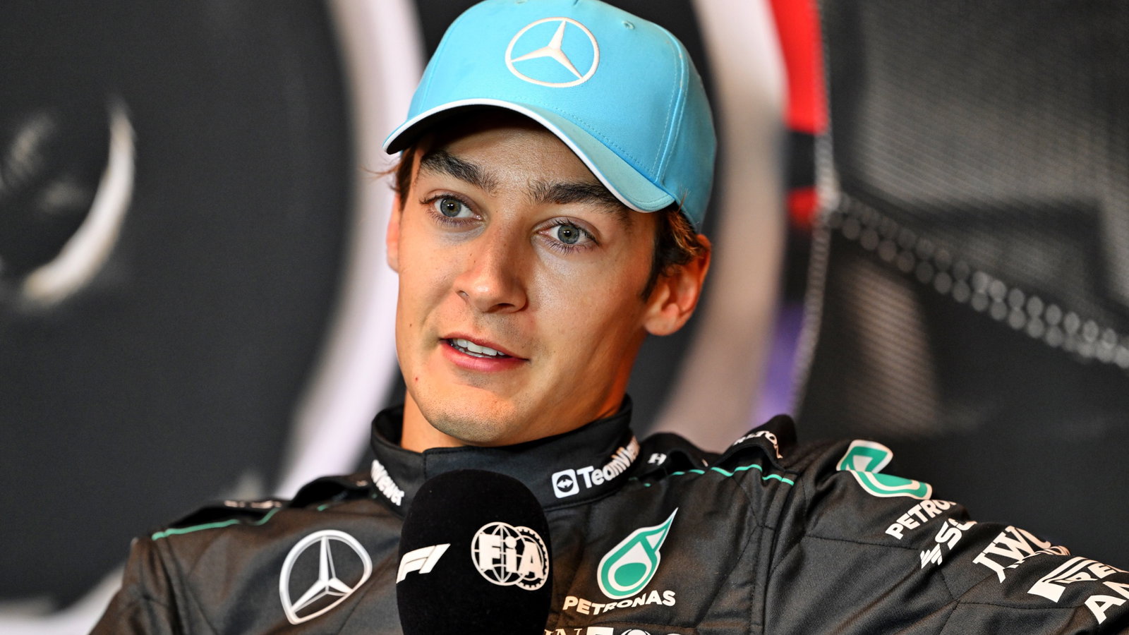 George Russell (GBR) Mercedes AMG F1 in the post race FIA Press Conference. Formula 1 World Championship, Rd 9, Canadian