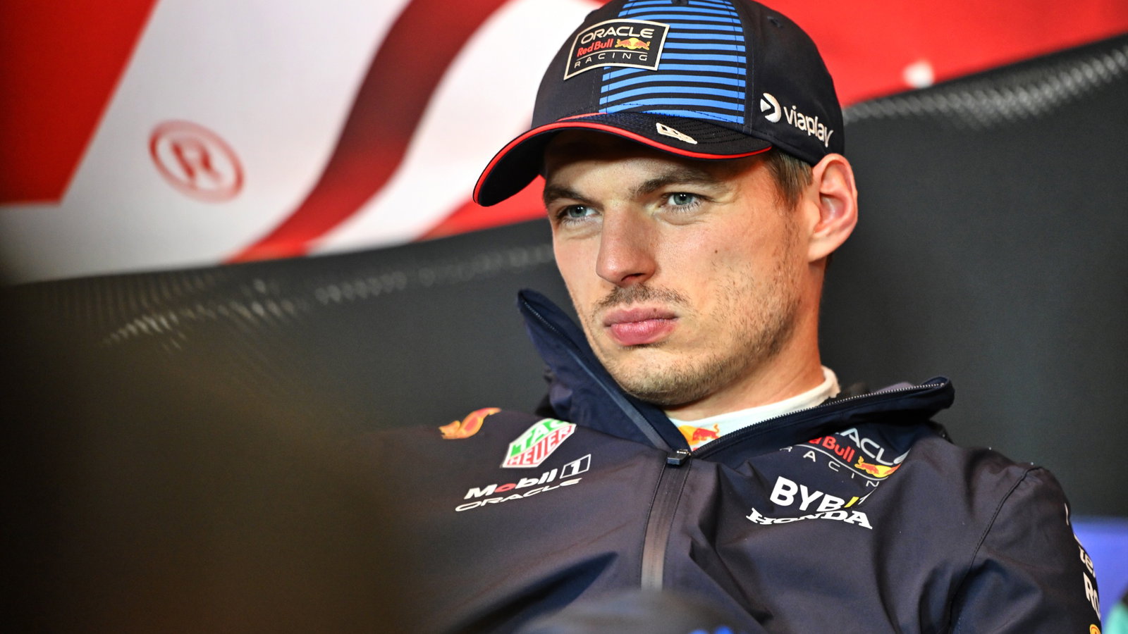 Max Verstappen (NLD) Red Bull Racing in the post race FIA Press Conference. Formula 1 World Championship, Rd 9, Canadian