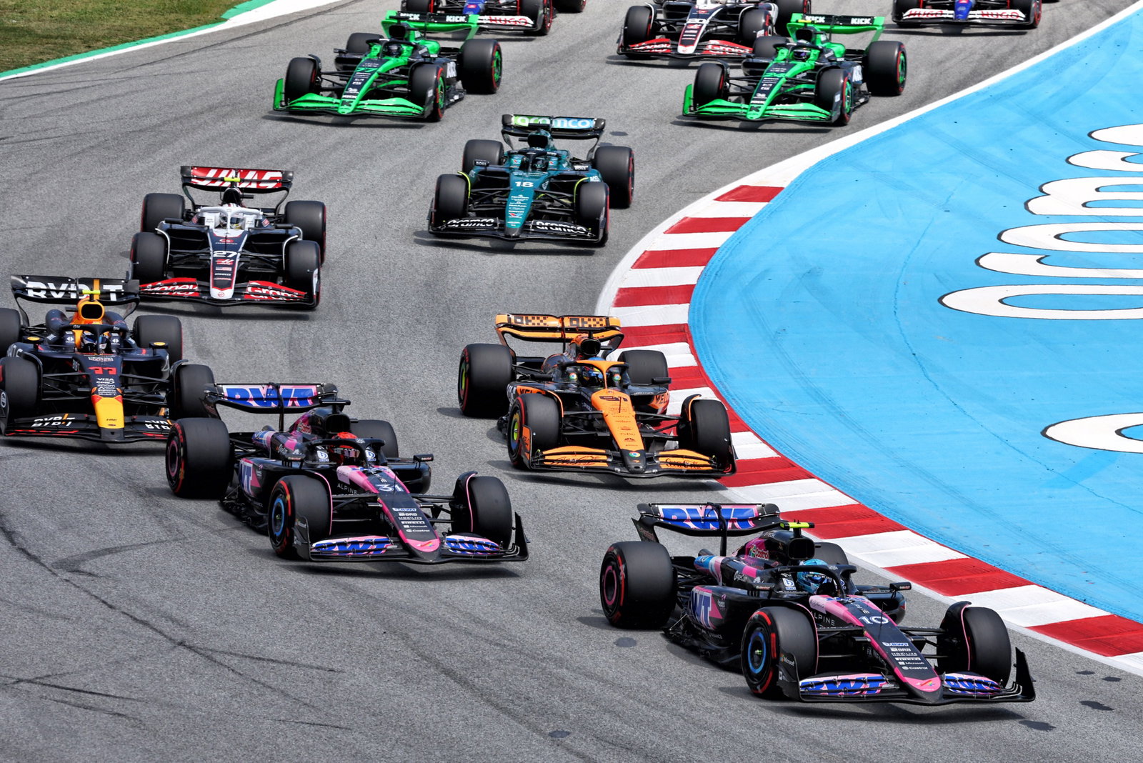 Pierre Gasly (FRA) Alpine F1 Team A524 at the start of the race. Formula 1 World Championship, Rd 10, Spanish Grand Prix,