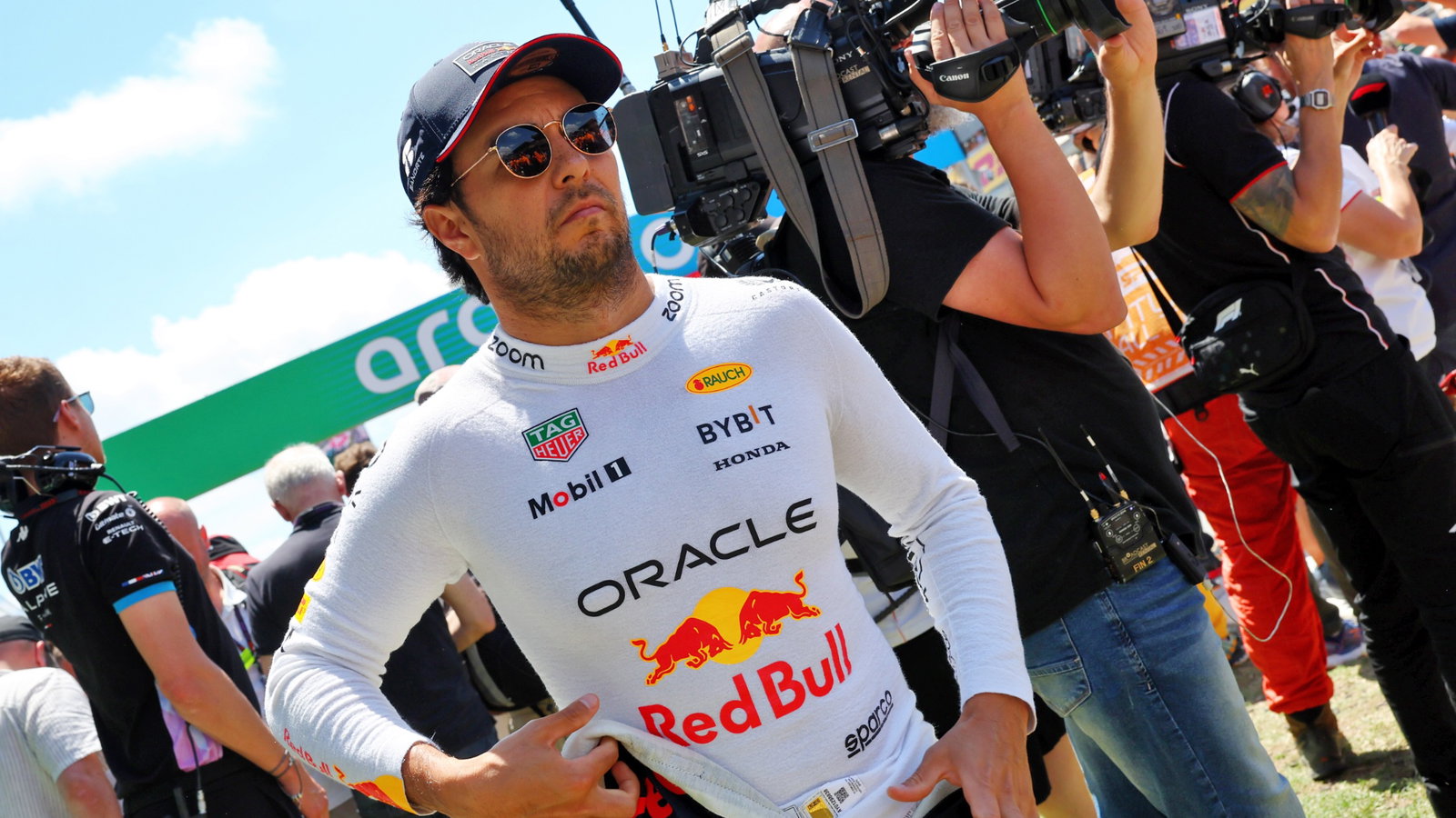 Sergio Perez (MEX) Red Bull Racing on the grid. Formula 1 World Championship, Rd 10, Spanish Grand Prix, Barcelona, Spain,