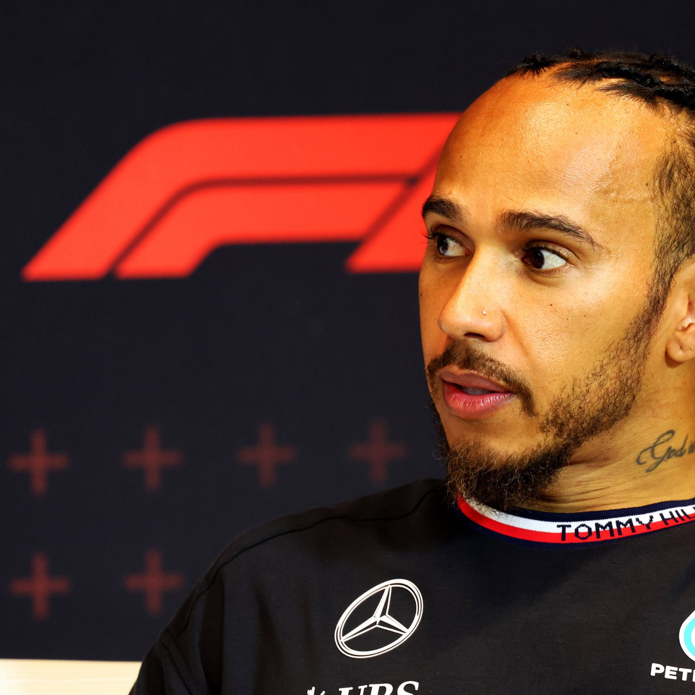 Lewis Hamilton (GBR) Mercedes AMG F1 in the post race FIA Press Conference. Formula 1 World Championship, Rd 10, Spanish