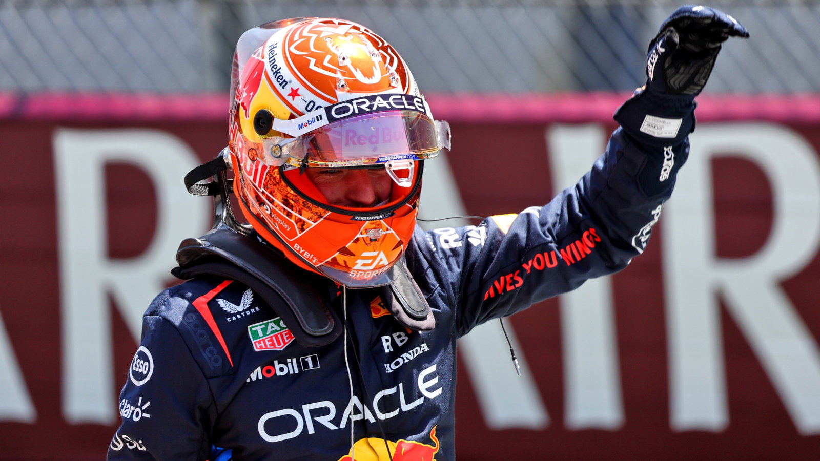 Race winner Max Verstappen (NLD) Red Bull Racing celebrates in Sprint parc ferme. Formula 1 World Championship, Rd 11,