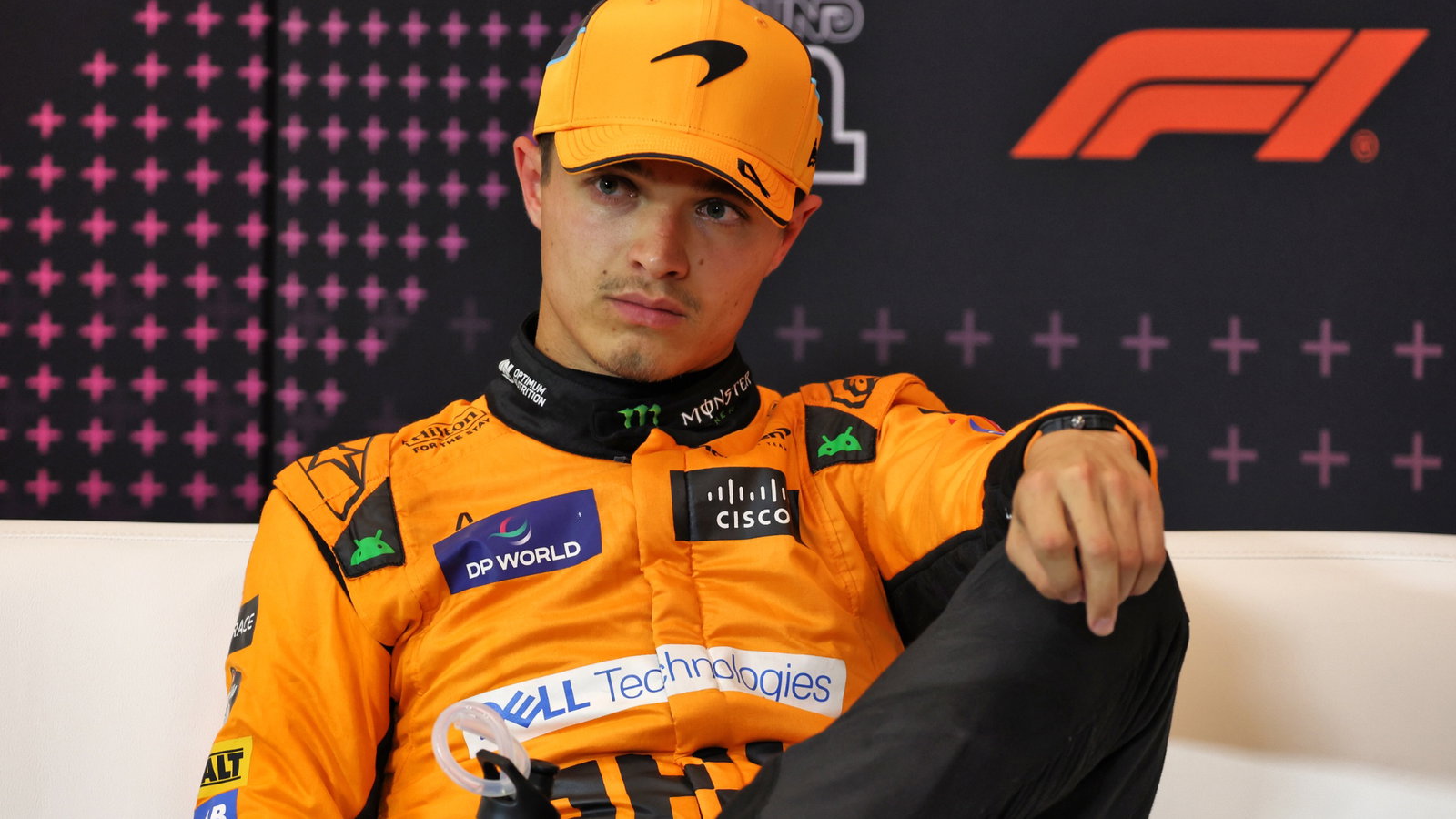 Lando Norris (GBR) McLaren, in the post qualifying FIA Press Conference. Formula 1 World Championship, Rd 11, Austrian