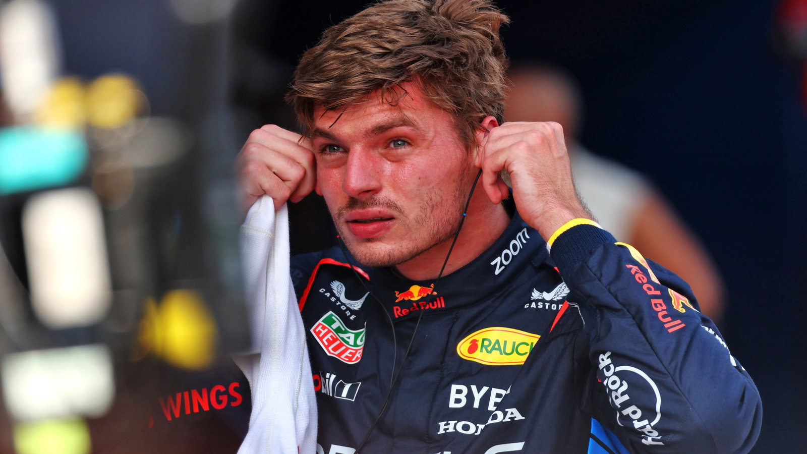 Pole sitter Max Verstappen (NLD) Red Bull Racing in qualifying parc ferme. Formula 1 World Championship, Rd 11, Austrian