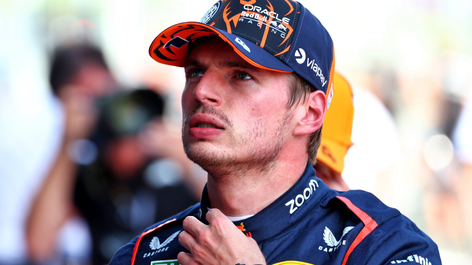 Pole sitter Max Verstappen (NLD) Red Bull Racing in qualifying parc ferme. Formula 1 World Championship, Rd 11, Austrian