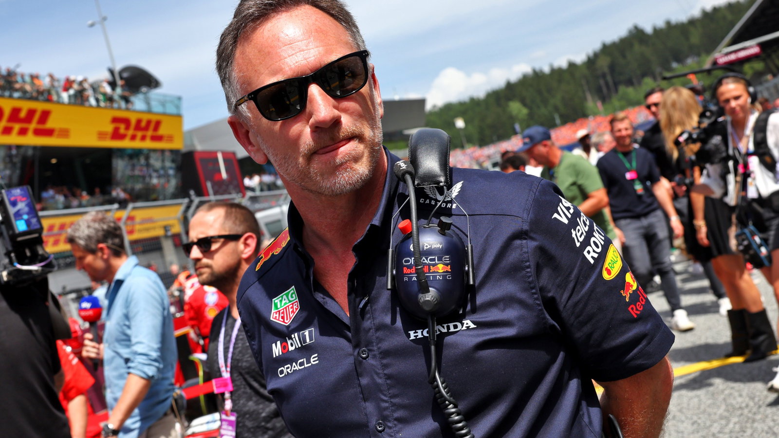 Christian Horner (GBR) Red Bull Racing Team Principal on the grid. Formula 1 World Championship, Rd 11, Austrian Grand