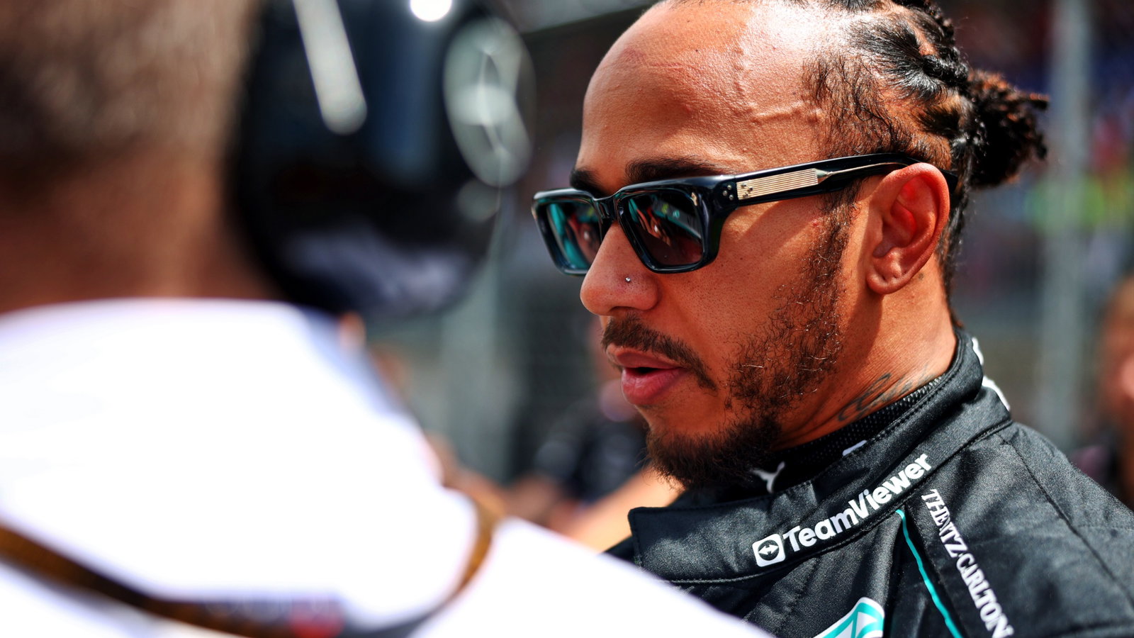 Lewis Hamilton (GBR) Mercedes AMG F1 on the grid. Formula 1 World Championship, Rd 11, Austrian Grand Prix, Spielberg,