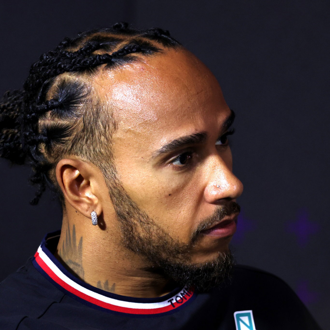 Lewis Hamilton (GBR) Mercedes AMG F1 in the FIA Press Conference. Formula 1 World Championship, Rd 12, British Grand Prix,