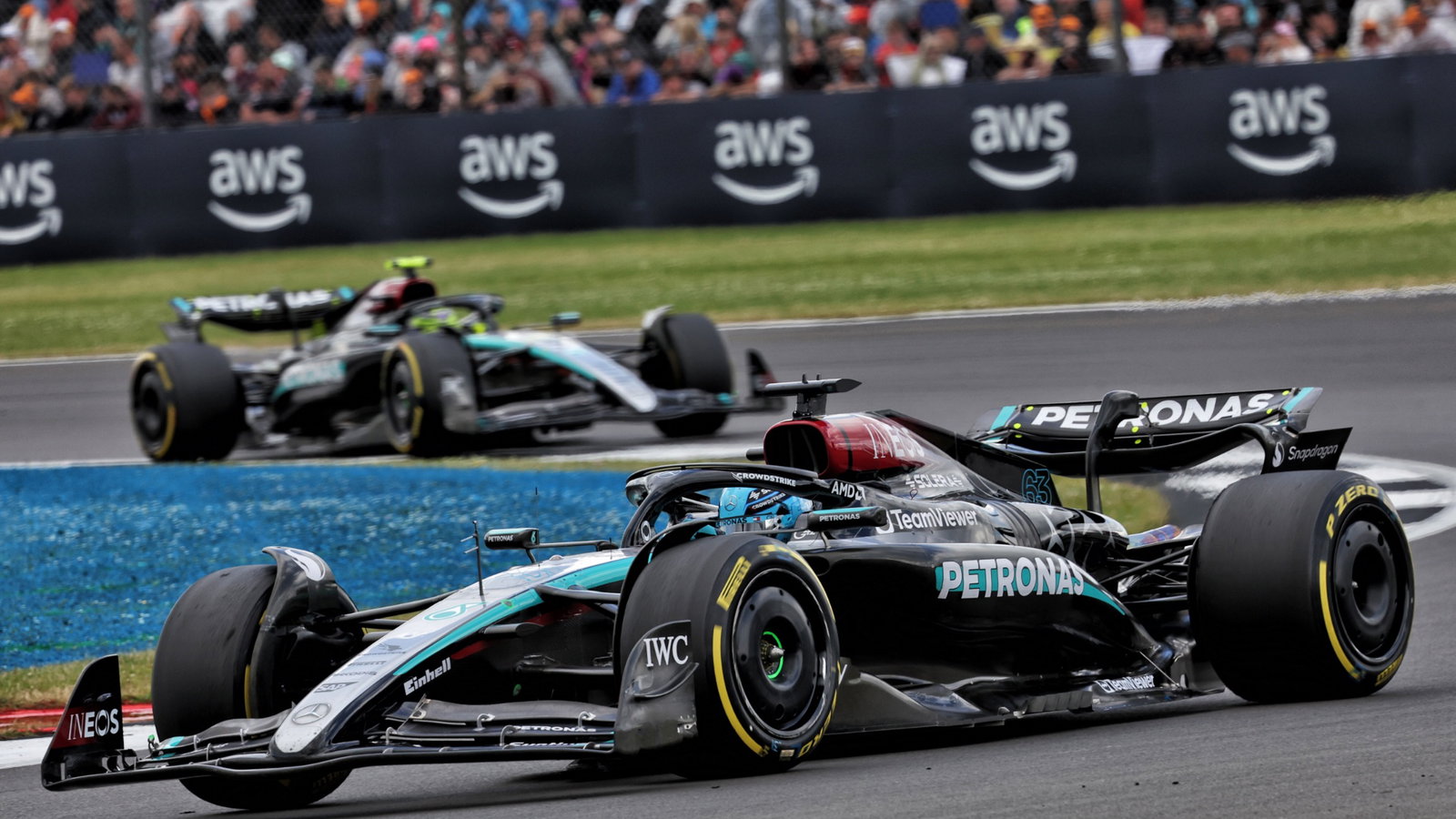 George Russell (GBR) Mercedes AMG F1 W15. Formula 1 World Championship, Rd 12, British Grand Prix, Silverstone, England,