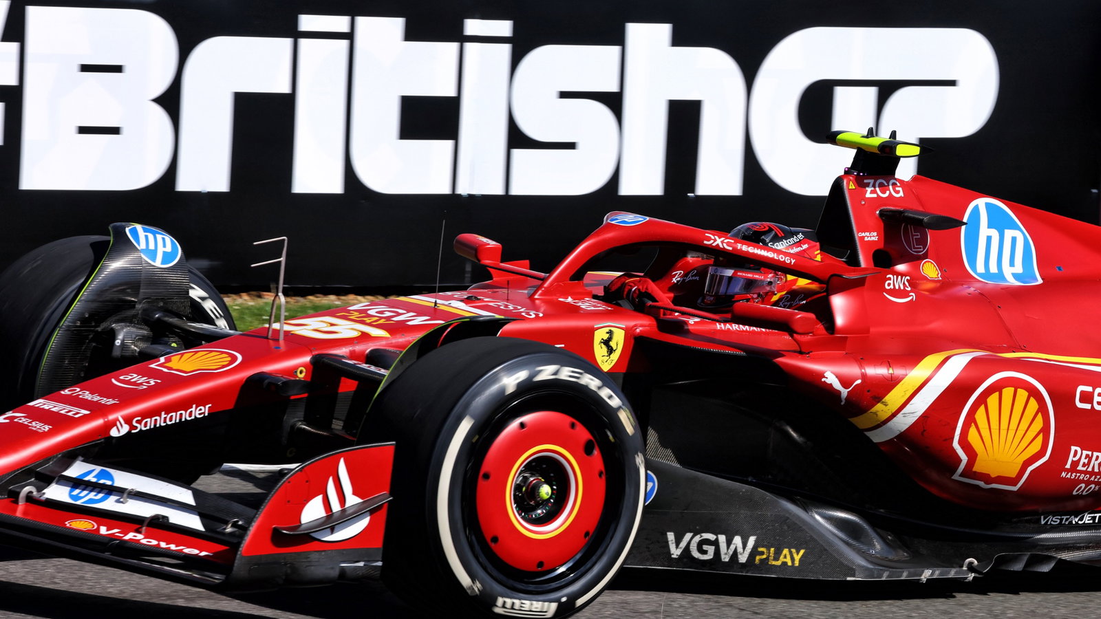 Carlos Sainz Jr (ESP) Ferrari SF-24 makes a pit stop. Formula 1 World Championship, Rd 12, British Grand Prix,