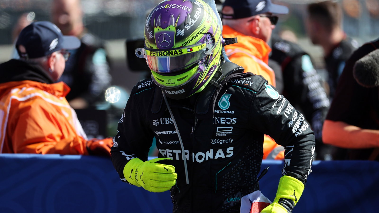 Race winner Lewis Hamilton (GBR) Mercedes AMG F1 celebrates in parc ferme. Formula 1 World Championship, Rd 12, British