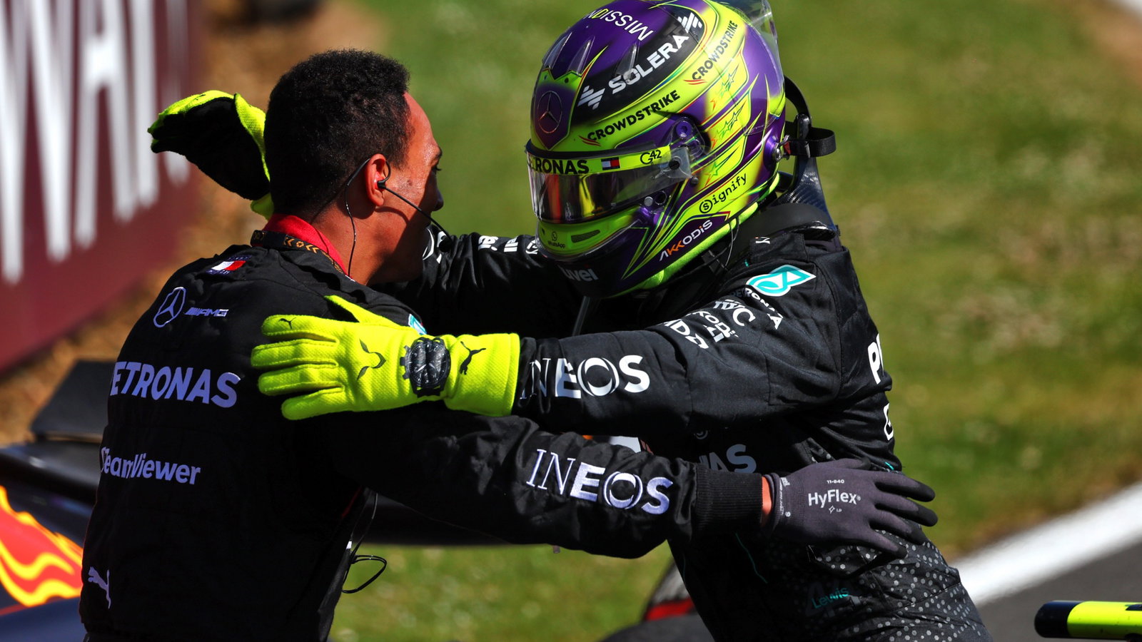 Race winner Lewis Hamilton (GBR) Mercedes AMG F1 celebrates in parc ferme. Formula 1 World Championship, Rd 12, British