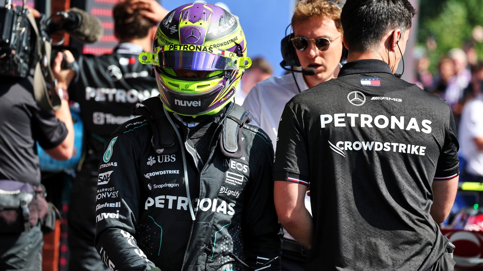 Lewis Hamilton (GBR) Mercedes AMG F1 in parc ferme. Formula 1 World Championship, Rd 14, Belgian Grand Prix, Spa