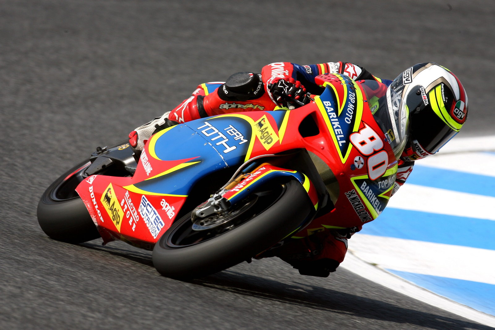 Hector Barbera (ESP), Team Toth Aprilia, Aprilia, 80, 2007 250 Grand Prix World Championship, Round 14, Estoril, Portugal,