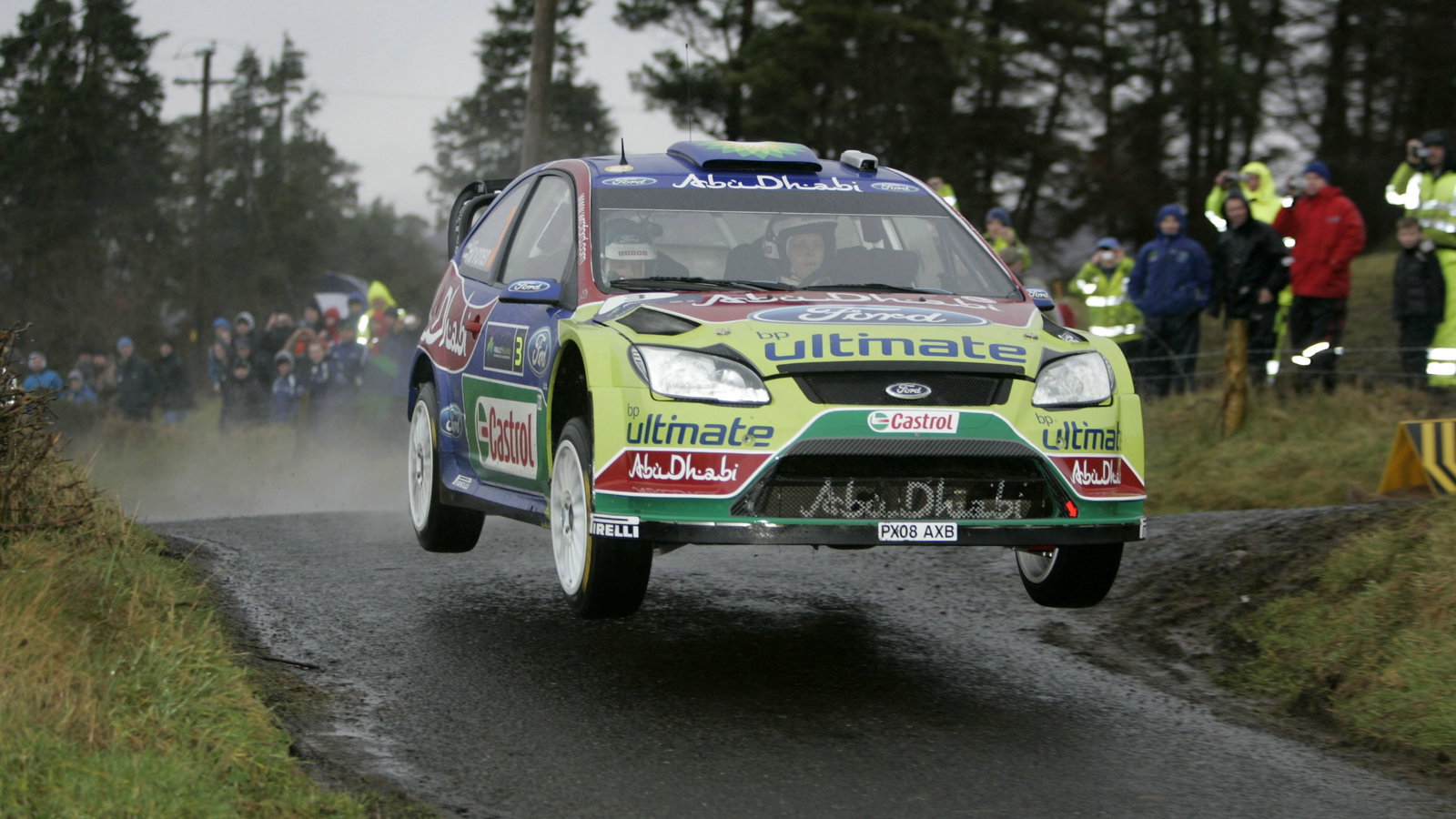 Mikko Hirvonen (FIN) Jarmo Lehtinen(FIN), Ford Focus RS WRC08, BP Ford Abu Dhabi World Rally