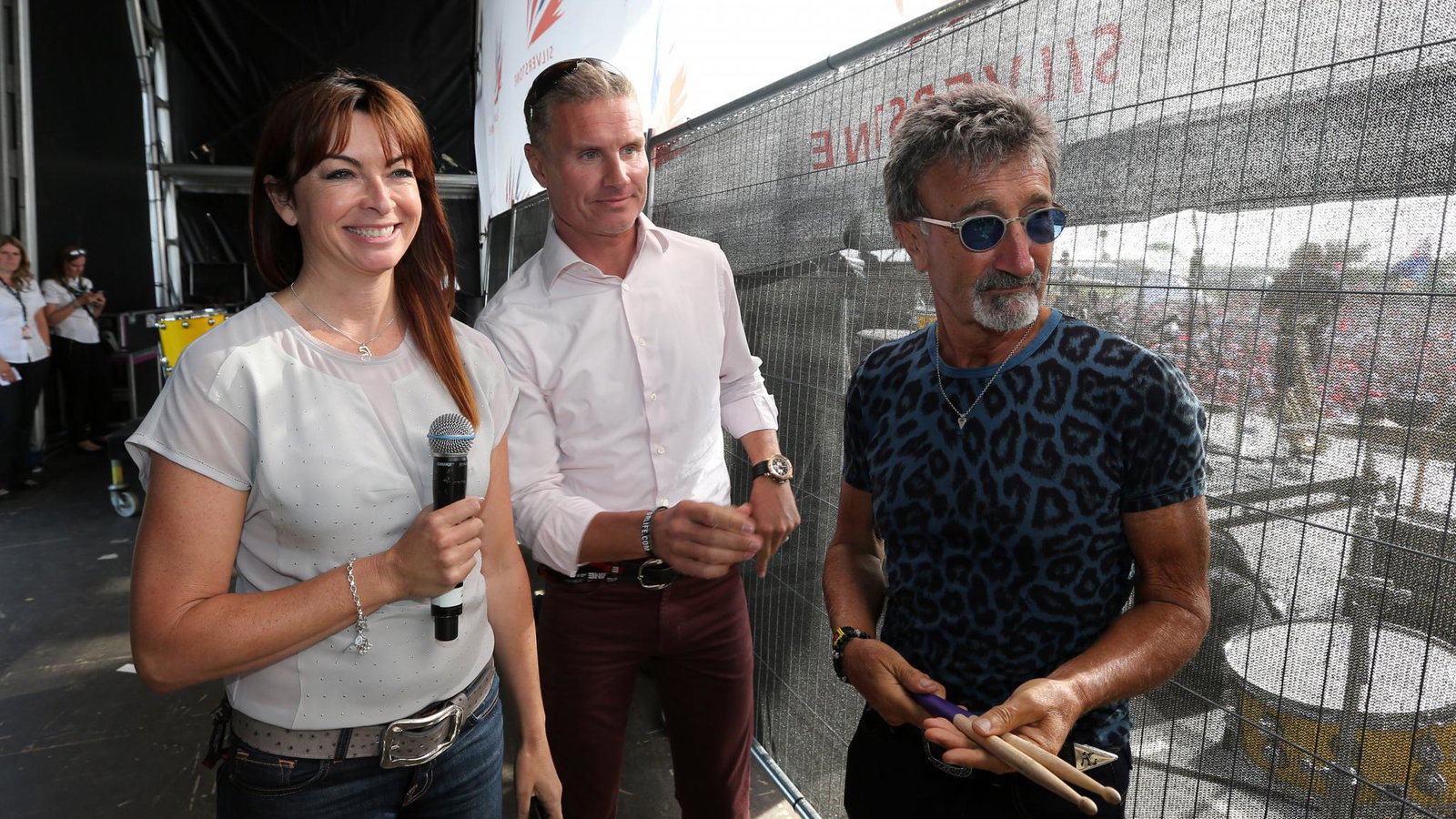 Suzi Perry, David Coulthard and Eddie Jordan - BBC presenting team