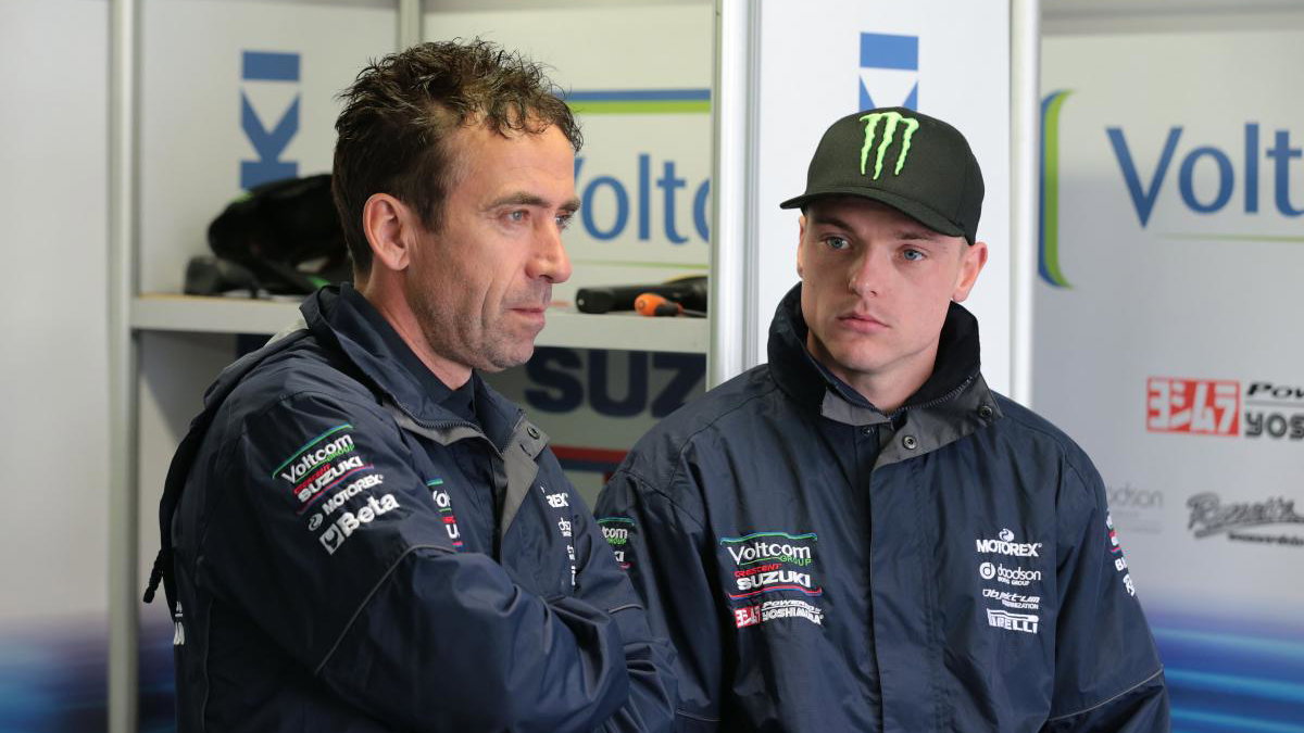 Lez Pearson and Alex lowes, Australian WSBK test and race, 2014