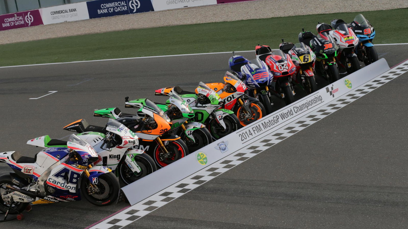 MotoGP bike line-up, Qatar MotoGP 2014