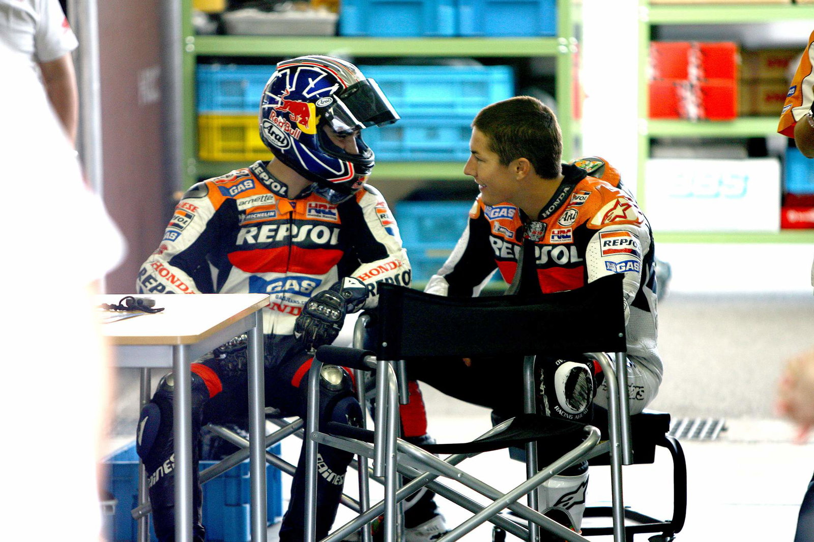 Pedrosa and Hayden, Motegi MotoGP test, 2006