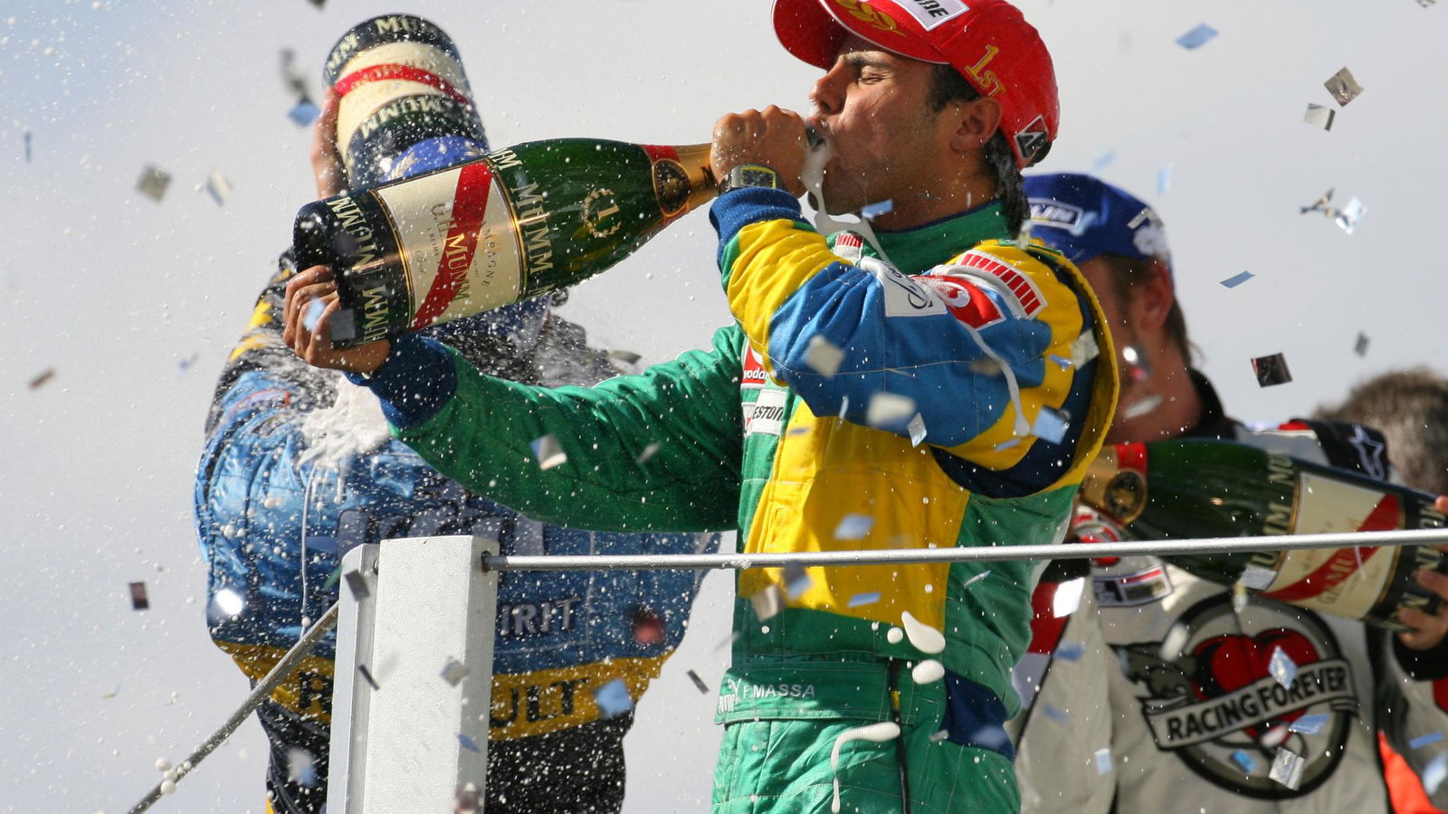 22.10.2006 Sao Paulo, Brazil,
Winner, Felipe Massa (BRA), Scuderia Ferrari, 248 F1, 2nd, Fernando 